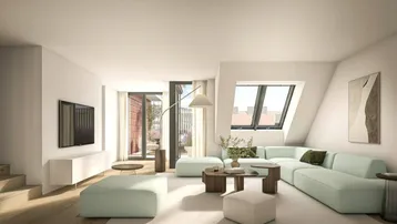 Expose SERVITENVIERTEL - DACHTRAUM - 130m² WFL + 15qm TERRASSE - HIGH END AUSFÜHRUNG - BEZUG 1.QUARTAL 2028
