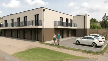 Expose Erstbezug Südwest-Ausrichtung, 85m² WFL + Balkon 9m², 24m² WZ mit offener Küche &amp; 3 Zimmer, 60m² PKW-Stellplatz