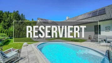 Expose ! RESERVIERT ! *** TOBELBAD * ABSOLUTE GRÜNRUHELAGE AM WALDRAND - GEPFLEGTER BUNGALOW MIT POOL ***