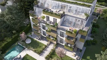 Expose Finale Fertigstellungsphase: Erstklassiges Wohnen nahe dem Lainzer Tiergarten - mit Pool im Gemeinschaftsgarten!