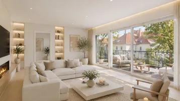 Expose Erstbezug mit Wow-Effekt: Stilvolle 3-Zimmer-Wohnung mit Terrasse &amp; Lift im grünen Hietzing