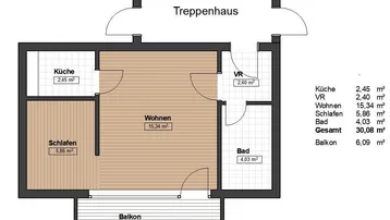 Expose 30m2 Wohnung mit Balkon im schönen Walchsee