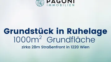 Expose Tolles Grundstück in Ruhelage mit über 28m Straßenfront | Verwirklichen Sie Ihren Traum auf 1.000 m² Eigengrund in Wien