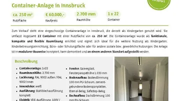 Expose Container-Anlage in Innsbruck
