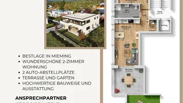 Expose Mieming Hochwertige 2-Zimmer-Wohnung in Bestlage zu verkaufen