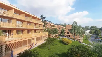 Expose Studio-Apartment mit Terrasse im Zentrum von Lipno nad Vltavou