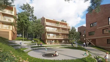 Expose 3-Zimmer-Apartment mit Terrasse im Herzen von Lipno nad Vltavou