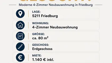 Expose 4 Zimmer Neubauwohnung NACHMIETER