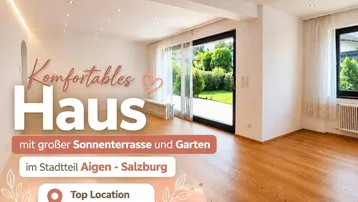 Expose Provisionsfrei - Schönes Haus in 5026 Salzburg - Stadtteil Aigen - großer Garten, Garage, Parkplatz, Sauna