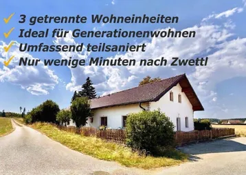 Expose MEHR PLATZ FÜRS LEBEN | Großzügiges Bauernhaus | 3 Wohneinheiten | Teilsaniert | Garten | Terrasse | 4 Garagen