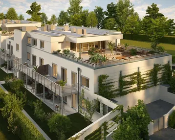 Expose Provisionsfrei für den Käufer! Die Donau vor der Tür – Urlaubstimmung und üppiges Grün in der Fischerzeile, elegante Eigentumswohnungen mit Gärten, Terrassen und Balkone! Schlüsselfertig!