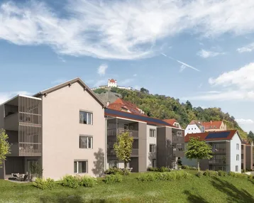 Expose ERSTBEZUG - 2-Zimmer-Wohnung mit Küche, Balkon und Carportparkplatz in Steiermarks kulinarischer Genussregion - geförderte Miete - 2,5 Zimmer 
