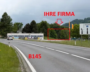 Expose TOP: Betriebsgrundstück Gmunden/B145 – 2.184 m² | nur 228 €/m²