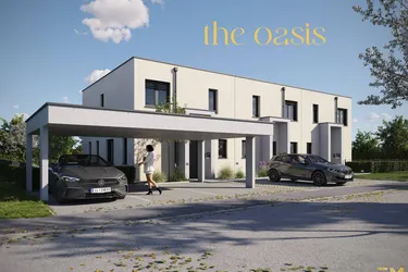 The Oasis! Wunderschönes Eckreihenhaus in Ödt, nahe dem Badesee: 5 Zimmer, Terrasse, Eigengarten, belagsfertig.