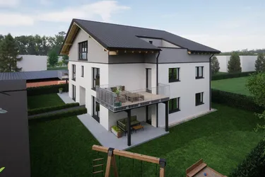Neubau Ried/Tumeltsham-2 Terassenwohnungen im Obergeschoss mit Lift, Doppelcarport, Topausstattung