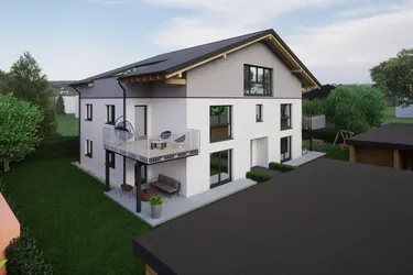 Neubau Ried/Tumeltsham-2 Terassenwohnungen im Obergeschoss mit Lift, Doppelcarport, Topausstattung