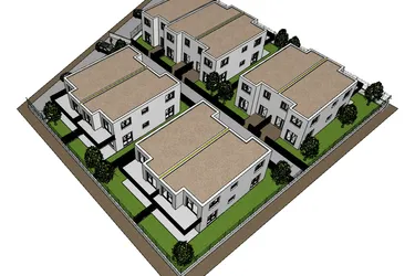 perektes BAUTRÄGER-ECKGRUNDSTÜCK MIT ARCHITEKTUR-ENTWURFSPLANUNG mit 9x REIHENHÄUSER in begehrter LAGE