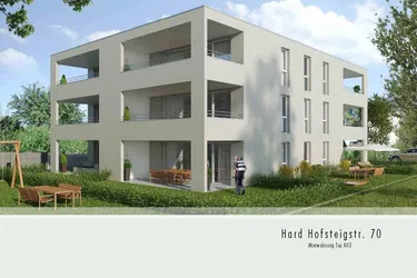 Neubau Gartenwohnung mit Terrasse, Garten &amp; Keller in Toplage! - 2 Zimmer Gartenwohnung in Hard (Top A03) 