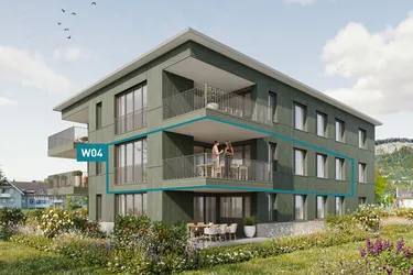 Ruhig wohnen, zentrumsnah leben. 3-Zimmer-Terrassenwohnung W04