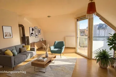 Gepflegte 4-Zi-DG-Wohnung mit Terrasse, KFZ Stellplatz &amp; Kamin in Gänserndorf-Stadt!