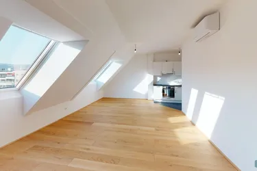 Expose orea | Moderne 2-Zimmer Dachgeschoss Wohnung | Smart besichtigen · Online anmieten | AC7
