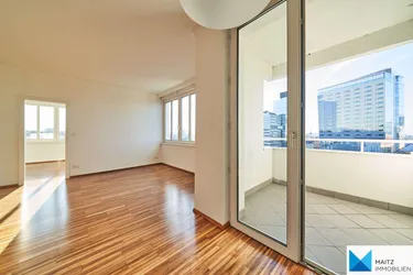 Cityview Apartment: Großzügige Loggia-Eckwohnung mit Blick über die Wiener Innenstadt *** U1/U3/U4 ***