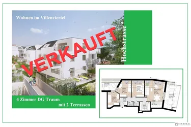 PROVISIONSFREI | Wohnen im Villenviertel | 4 Zimmer Wohnung mit 2 Terrassen (DG) | Hügelgasse | Fertigstellung Mitte 2025 (Gebäude C - Top 12)