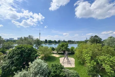 3-Zimmer-Wohnung mit Balkon &amp; Blick auf die Alte Donau – Top-Zustand, klimatisiert, zentral begehbar!