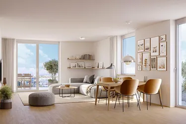 „Die Coole“: 3-Zimmer Eck-Wohnung mit riesiger Dachterrasse mit 38 m²
