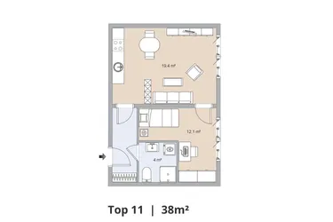 Stadtnahes Wohnen pur: 2-Zimmer-Wohnung in ruhiger Lage mit vollausgestatteter Wohnküche