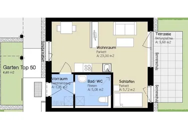 Geförderte Neubauwohnung mit Garten und Terrasse