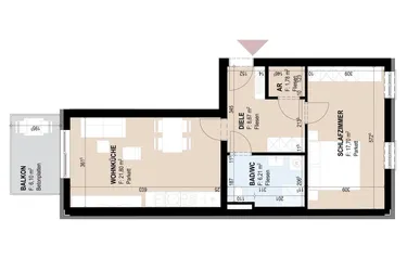 Gemütliche Wohnung mit großzügigem Balkon