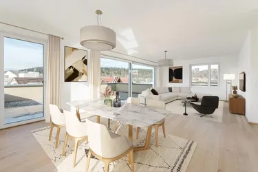 ETWAS BESONDERES - 2 Dachterrassen + Bad mit Loggia - hell - großzügige Wohnung - bergünter Dachgraten optional