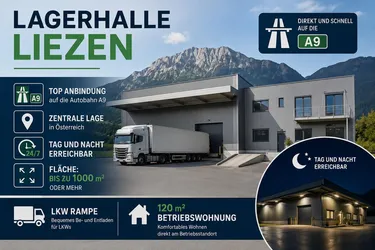 Provisionsfrei! Lagerhalle in Liezen.Mehr Raum, mehr Potenzial – Top Autobahnanbindung!