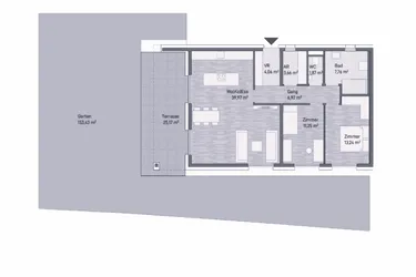Graz, Jakomini! Neubauprojekt: Exklusive Eigentumswohnung (88m²) mit Terrasse und Eigengarten! Provisionsfrei