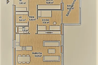 Exklusive Eigentumswohnung (75m²) mit Balkon in Graz, Eggenberg! Provisionsfrei!
