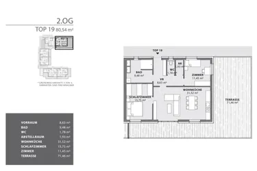 Neubauprojekt: Moderne Penthouse-Eigentumswohnung (80m²) mit großer Terrasse und Lift in Fürstenfeld! Provisionsfrei!