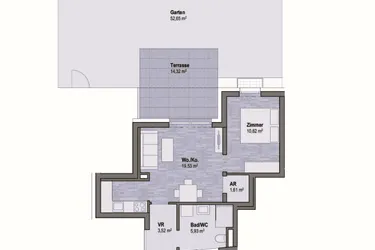Graz Geidorf Neubauprojekt: Exklusive Eigentumswohnung (41m²) mit Terrasse und Garten in bester Lage! Provisionsfrei