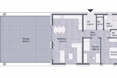 Letzte Wohnung !Graz, Jakomini! Neubauprojekt: Exklusive Eigentumswohnung (80m²) mit Terrasse! Provisionsfrei