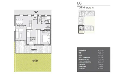 BAUSTART - Exklusive Eigentumswohnung (66m²) mit großer Terrasse und Eigengarten in Fürstenfeld! Provisionsfrei!