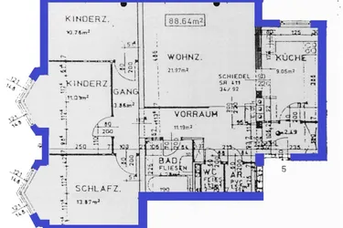 Geförderte 4-Zimmer Mietwohnung | ca. 88 m² | Obergeschoss 