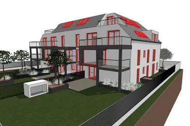 Bewilligtes Projekt mit 16 Wohnungen, Tiefgarage und Gärten - 1320m²