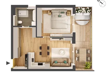 Hochwertige 2-Zimmer Neubauwohnung mit Balkon HW17