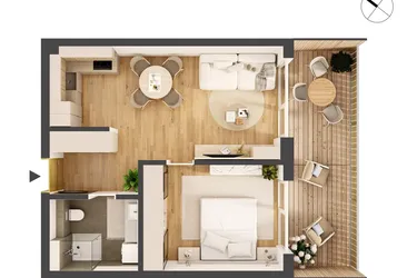 Hochwertige 2-Zimmer Neubauwohnung mit Balkon HW11