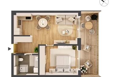 Hochwertige 2-Zimmer Neubauwohnung mit Balkon IW06