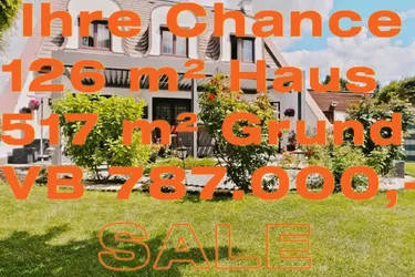 IHRE CHANCE: 126 m²-VILLA +517 m² EIGENGRUND +U2 U-BAHN NÄHE
+GRÜNRUHELAGE+DOPPELGARAGE+KELLER