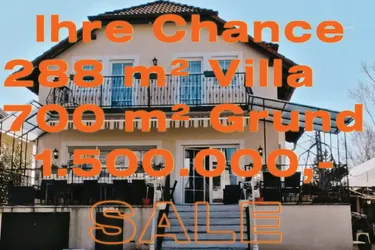 IHRE CHANCE: 8-ZIMMER-VILLA +700 m² EIGENGRUND
+GRÜNLAGE +GARAGE +VOLLKELLER