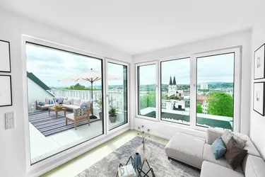 DACHTRAUM - ERSTBEZUG mit großer TERRASSE + GARTEN + GARAGE in 1140 WIEN
