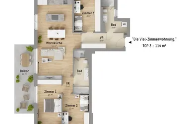 4 Zimmer für viel Freude. 115 m² Wohnglück in höchster Perfektion - nahe U2-Station Donauspital
