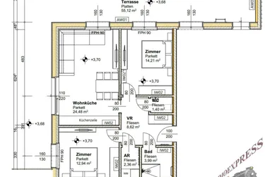Expose Hochwertige 3- Zimmerwohnung mit 55,12 m² Terrasse - NEUBAU